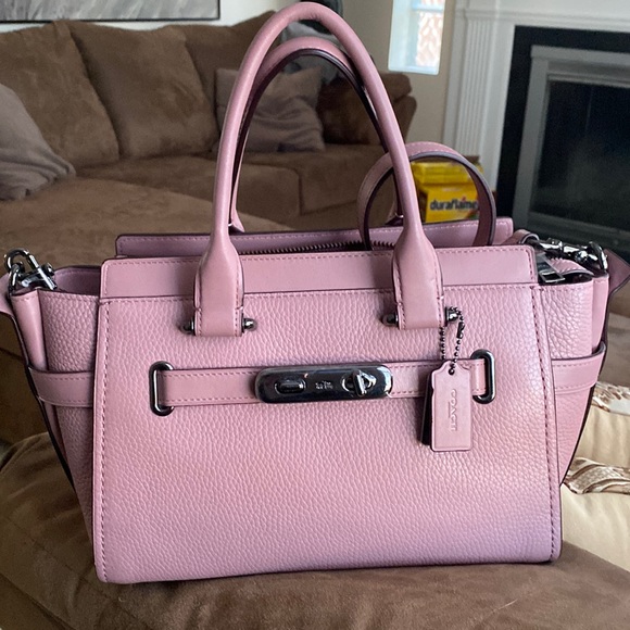 Coach Swagger 27 shoulder bag purse Dusty Rose / Gunmetal - Picture 2 of 9